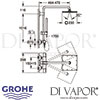 Grohe Euphoria System 230 Shower System Thermostat Dimensions